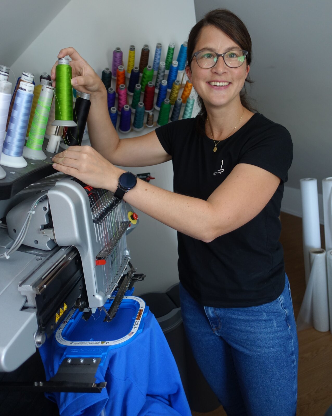 Stickmaschine online besticken lassen