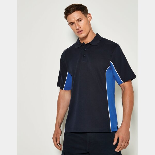 Men Track Pique Poloshirt Miniaturansicht