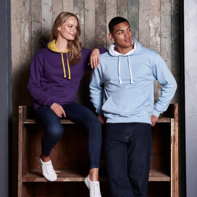 Kontrast-Hoodie Miniaturansicht